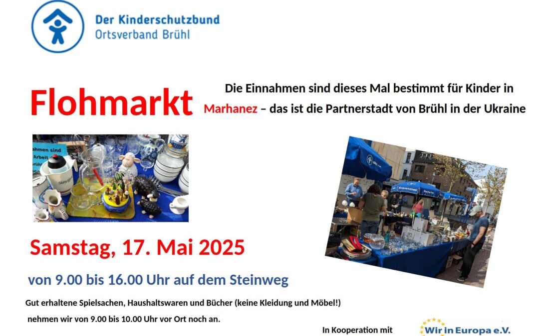 Flohmarkt für Marhanez am 17. Mai 2025